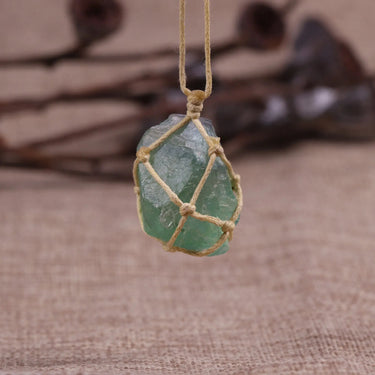 Dream Crystal Green Fluorite Rope Necklace-Your Soul Place